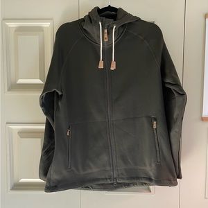 Fjallraven Ovik Fleece Hoodie women’s XL in deep forest green